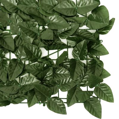 vidaXL Balkongskärm mörkgröna blad 300x100 cm