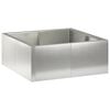 vidaXL St&ouml;dv&auml;gg 4 st 100 x 100 x 50 cm Rostfritt st&aring;l Silver