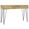 vidaXL Konsolbord 120x35x76 cm massiv teak