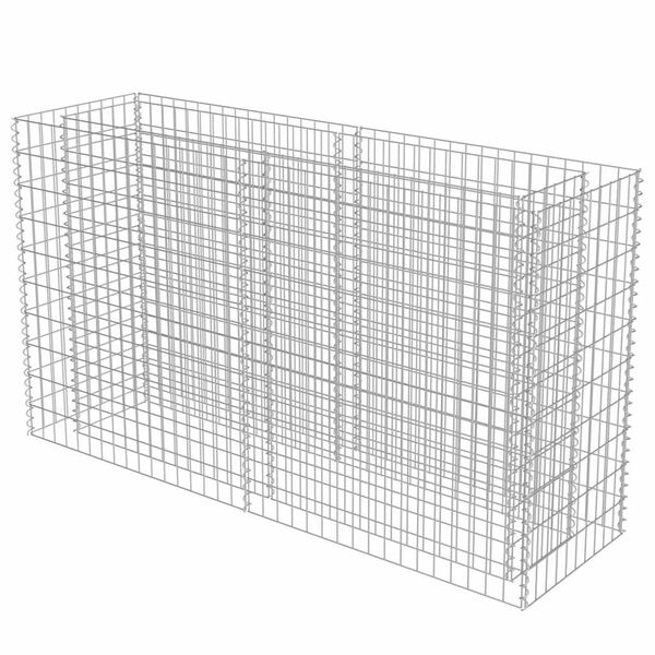 vidaXL Planteringsgabion upph&ouml;jd galvaniserat st&aring;l 180x50x100 cm