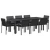 vidaXL Tr&auml;dg&aring;rdsm&ouml;belset 9 st Svart 200 x 80 x 73 cm konstrotting