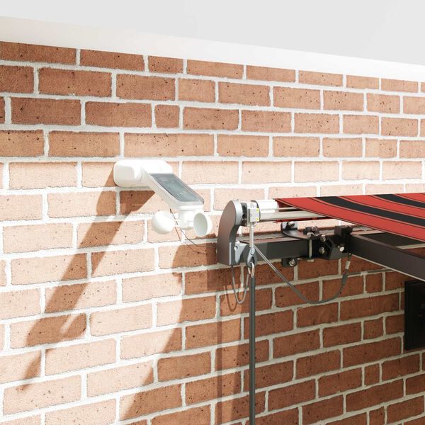 vidaXL Markis tyg med orange och brun 450 &times; 350 cm Polyester