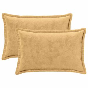 vidaXL Kudd&ouml;verdrag 2 st HOUTEN Taupe 50 x 80 cm Flanell