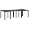 vidaXL Tr&auml;dg&aring;rdsbord Brun 250 x 100 x 73 cm konstrotting