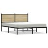 vidaXL S&auml;ngram utan madrass metall sonoma-ek 140x190 cm