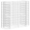 vidaXL Planteringsgabion galvaniserat j&auml;rn 120x50x100 cm