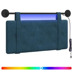 vidaXL H&auml;ngande s&auml;nggavel Med LED-lampa Bl&aring; Sammet