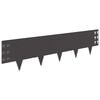 vidaXL Kant f&ouml;r gr&auml;smatta 30 pcs 100 x 25 cm St&aring;l Svart