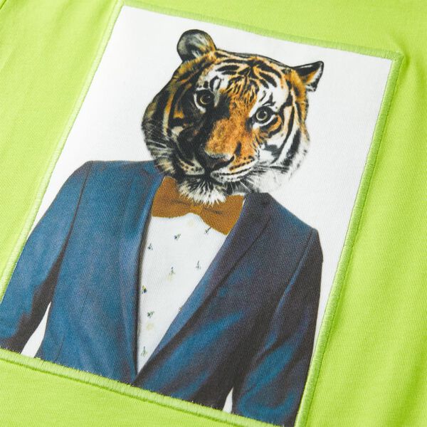 T-shirt med korta &auml;rmar f&ouml;r barn limegr&ouml;n 128