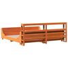 vidaXL S&auml;ngram utan madrass vaxbrun 180x200 cm massiv furu