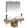 vidaXL Badrumssk&aring;psset 4 pcs Artisan-ek 100 x 14,5 x 70 cm