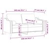 vidaXL 2-sitssoffa med kuddar och delar m&ouml;rkgr&aring; 140 cm tyg