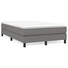 vidaXL Boxspring-s&auml;ngram m&ouml;rkgr&aring; 120x200 cm tyg