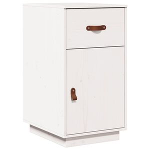 vidaXL Skrivbordssk&aring;p vit 40x50x75 cm massiv furu
