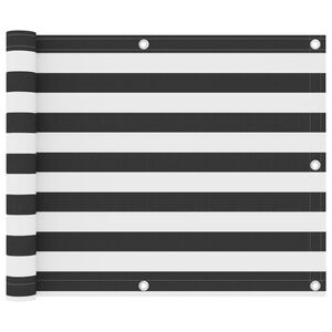 vidaXL Balkongsk&auml;rm antracit och vit 75x500 cm oxfordtyg