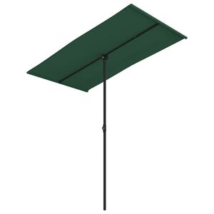 vidaXL Tr&auml;dg&aring;rdsparasoll med aluminiumst&aring;ng 180x110 cm gr&ouml;n