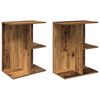 vidaXL S&auml;ngbord 2 st gammalt tr&auml; 46,5x29x61 cm konstruerat tr&auml;