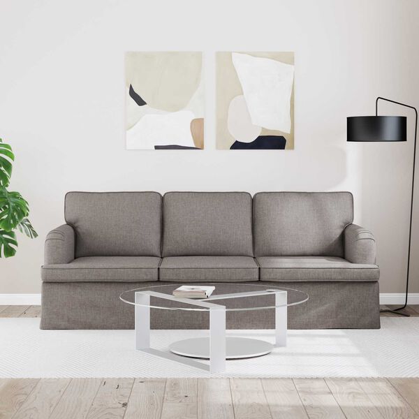 vidaXL Soffa Taupe 201 x 80 x 85 cm tyg