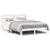 vidaXL S&auml;ngram med huvudgavel vit 135x190 cm massiv furu