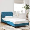 vidaXL Bed Frame without Mattress Blue 100x200 cm Velvet