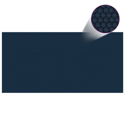 vidaXL Värmeduk för pool PE 975x488 cm svart och blå