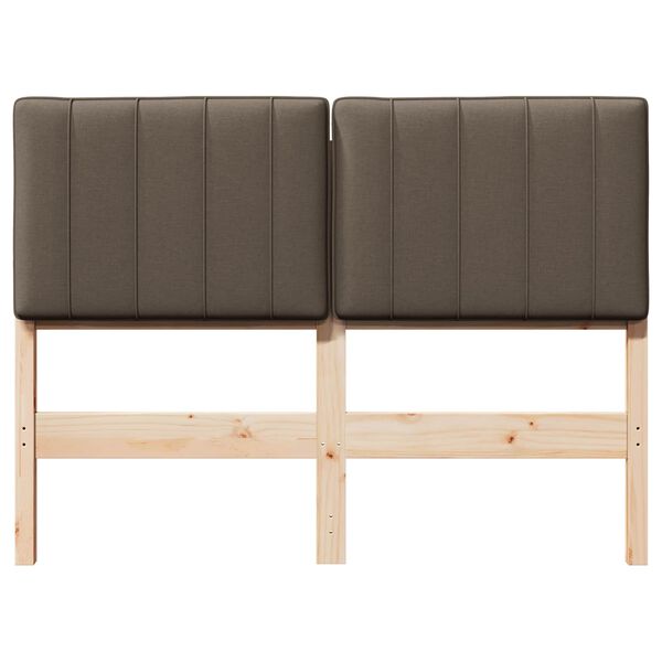 vidaXL Kl&auml;dd s&auml;nggavel Brun och Taupe 120 cm Massiv furu