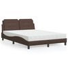 vidaXL Bed Frame without Mattress "Zadar" Black and White 107x203 cm Faux Leather