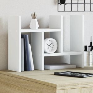 vidaXL Skrivbordshylla vit 34,5x15,5x35,5 cm konstruerat tr&auml;