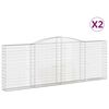 vidaXL Gabioner b&aring;gformade 2 st 400x30x140/160 cm galvaniserat j&auml;rn