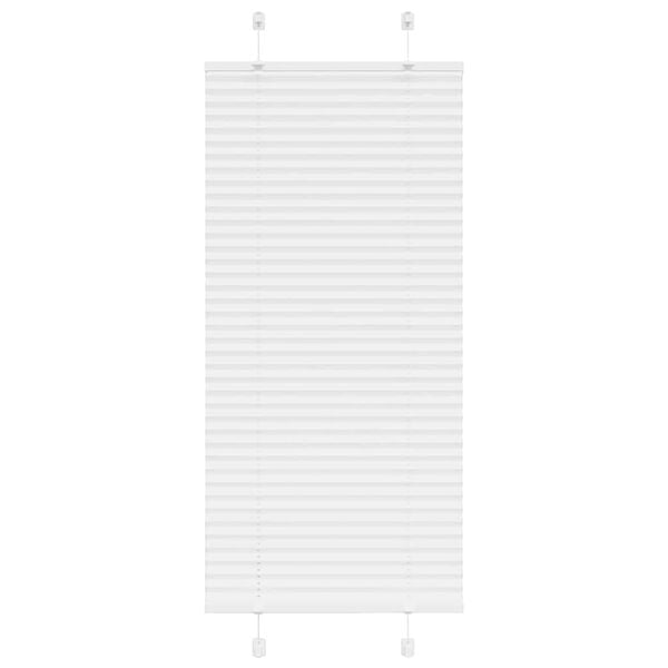 vidaXL Plisserad persienn vit 60x150cm tyg bredd 59,4cm polyester