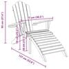 vidaXL D&auml;ckstol med fotst&ouml;d massiv teak