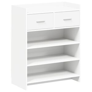 vidaXL Skosk&aring;p 73,5 x 36 x 92 cm Konstruerat tr&auml; Vit