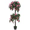 vidaXL Konstv&auml;xt rhododendron med kruka 155 cm gr&ouml;n och rosa