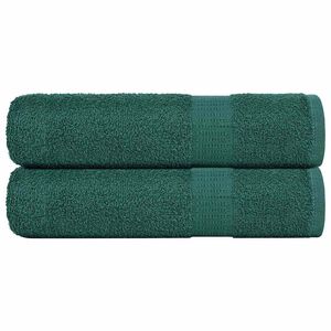 vidaXL Duschhanddukar FROGN 2 st gr&ouml;n 70x140 cm 360 gsm