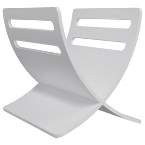 vidaXL Tidningsst&auml;ll tr&auml; vit