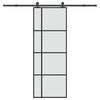 vidaXL Skjutd&ouml;rr med beslagset ESG glas och aluminium 76x205 cm