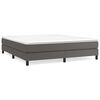 vidaXL Boxspring-s&auml;ngram gr&aring; 160x200 cm konstl&auml;der