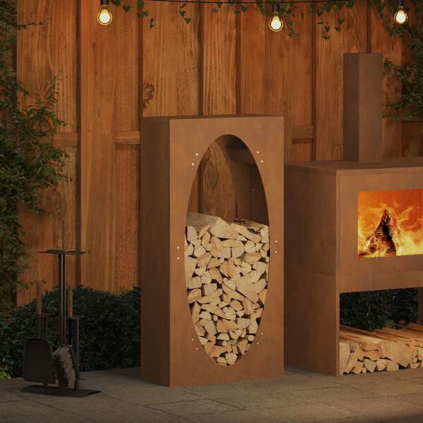 vidaXL Vedställ 50x23x100 cm väderbeständigt stål