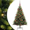 vidaXL Konstgjort F&auml;llbart Jultr&auml;d 150 LEDs Gr&ouml;n 150 cm PVC och PE
