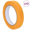 vidaXL M&aring;lartape 12 pcs Gul 19 mm x 50 m Papper