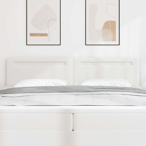 vidaXL LED huvuddyna Vit 200 cm Konstl&auml;der