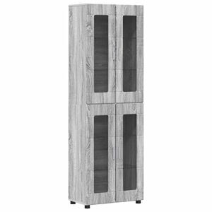 vidaXL Sk&aring;p FLORIN 60 x 35 x 182 cm Gr&aring; Sonoma Konstruerat tr&auml;