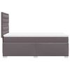 vidaXL Ramsäng med madrass grå 90x200 cm konstläder