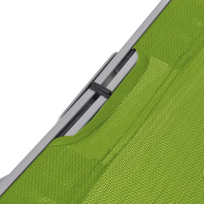 vidaXL Hopfällbara solsängar 2 st grön textilene