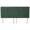 vidaXL S&auml;nggavel med kanter m&ouml;rkgr&ouml;n 163x23x118/128 cm sammet