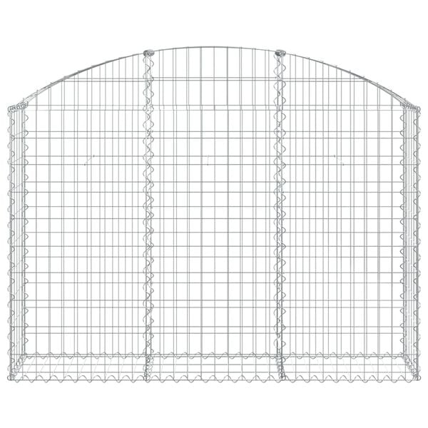 vidaXL Gabion bågformad 150x30x100/120 cm galvaniserat järn