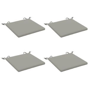 vidaXL 4-delade Sittdynor SOEST 4 st 100% Polyester Gr&aring; 40 x 40 x 3 cm