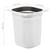 vidaXL Gastronormkantiner 8 st GN 1/6 200 mm rostfritt stål