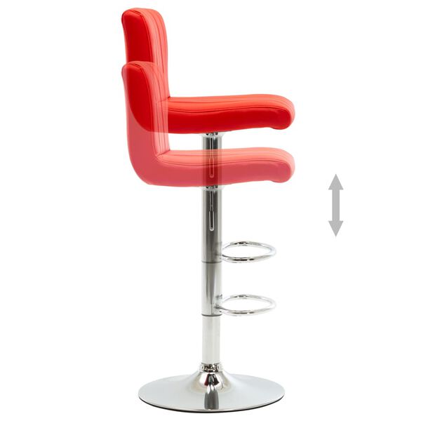 vidaXL Barstol r&ouml;d konstl&auml;der