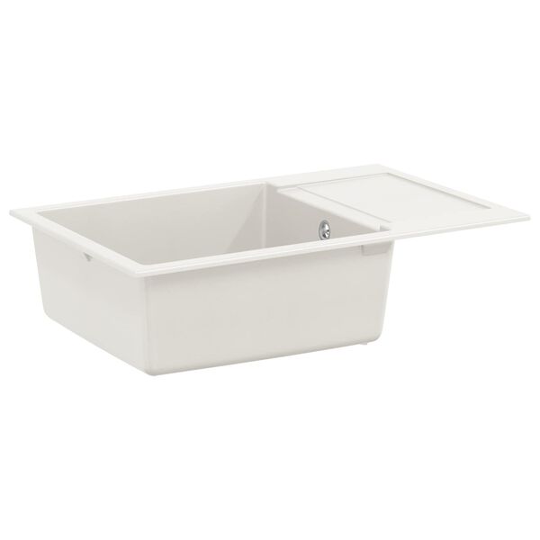 vidaXL Diskho Vit 780 x 500 mm 80% Kvarts och 20% Resin